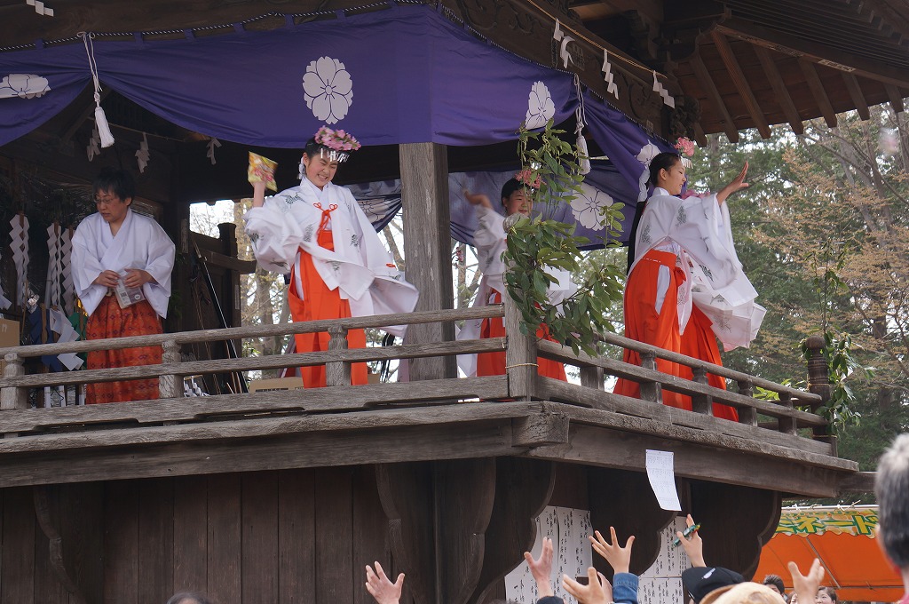 girls dancers in kagura ~Japan culture