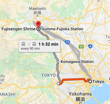 access to Fujioka city map