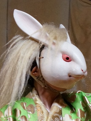a rabbit mask